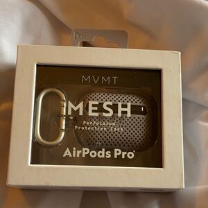 MVMT Silver Mesh perforated protective Case for AirPods Pro